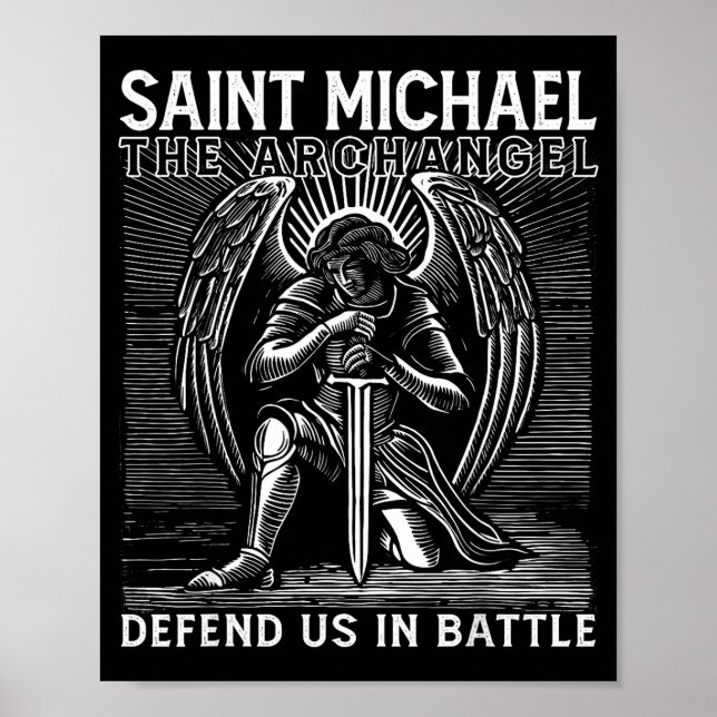 Christlicher Heiliger Michael Katholischer Heilige Poster (Vorne)