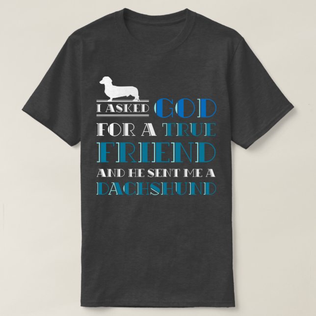 Christlicher Hundebesitzer Geschenkgutscheine Dack T-Shirt (Design vorne)