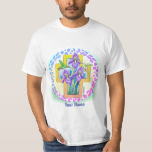 christlicher Iris Cross T - Shirt