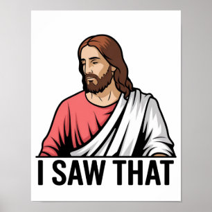 Christlicher Jesus beobachtet dich, Jesus, ich hab Poster