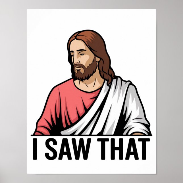 Christlicher Jesus beobachtet dich, Jesus, ich hab Poster (Vorne)