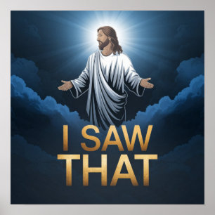 Christlicher Jesus beobachtet dich, Jesus, ich hab Poster