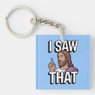 Christlicher Jesus beobachtet dich, Jesus, ich hab Schlüsselanhänger