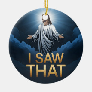 Christlicher Jesus beobachtet dich, Jesus ich habe Keramik Ornament