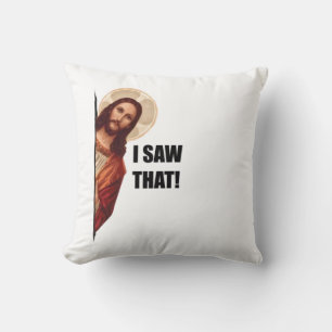 Christlicher Jesus beobachtet dich, Jesus ich sah Kissen