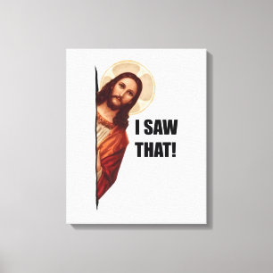 Christlicher Jesus beobachtet dich, Jesus ich sah Leinwanddruck