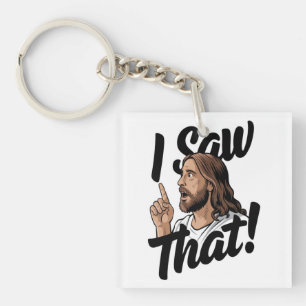 Christlicher Jesus beobachtet dich, Jesus ich sah  Schlüsselanhänger