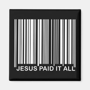 Christlicher Jesus Bezahlt Alles Erlösungsbarcode  Magnet
