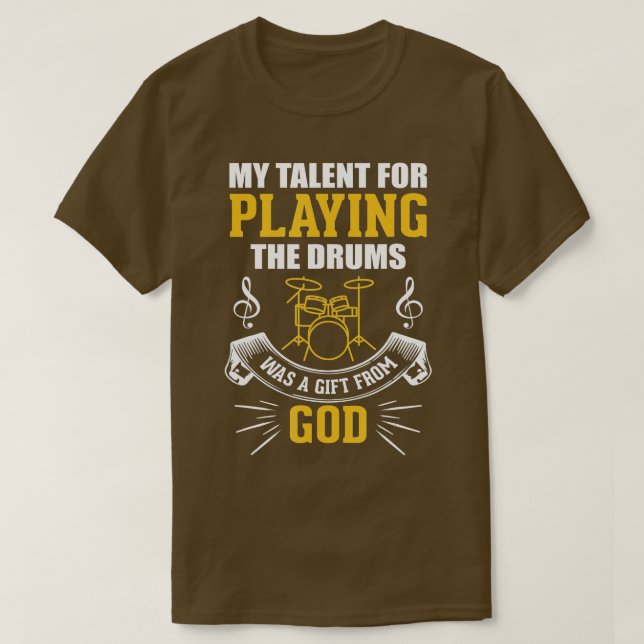 Christlicher Jesus Drummer Zitat Sprichwort Gesche T-Shirt (Design vorne)