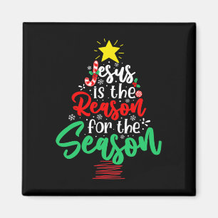 Christlicher Jesus ist der Grund Weihnachten Xmas Magnet