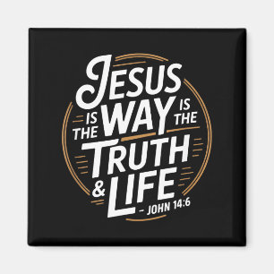Christlicher Jesus ist der Weg ist die Wahrheit un Magnet