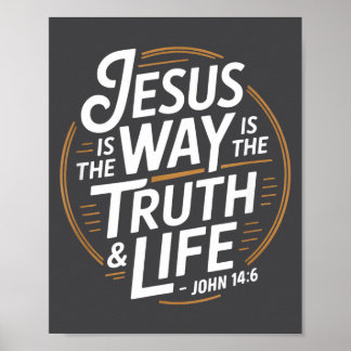 Christlicher Jesus ist der Weg ist die Wahrheit un Poster