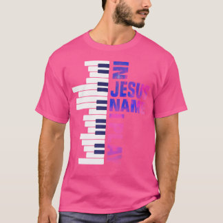 Christlicher Jesus Klavierspieler Pianist Keyboard T-Shirt