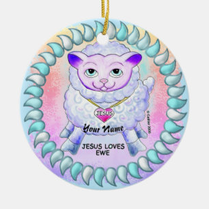 Christlicher Jesus liebt dich Keramik Ornament