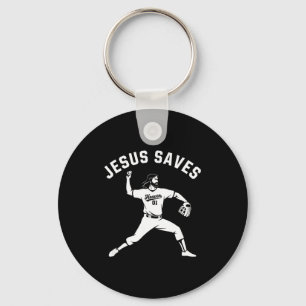 Christlicher Jesus rettet Baseball-Lehrer - Himmel Schlüsselanhänger