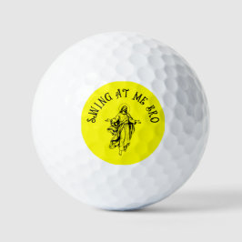 Christlicher Jesus schwingt auf mich Bunny Yellow Golfball