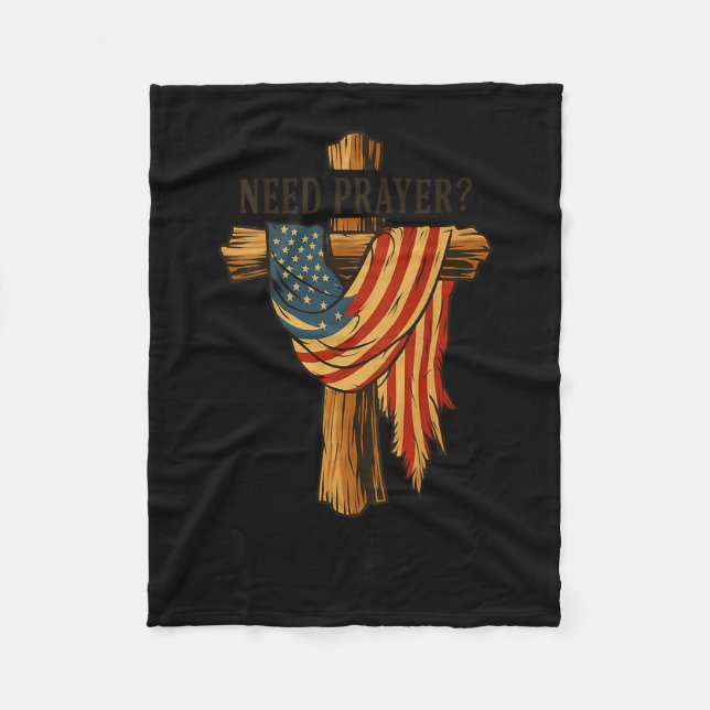 Christlicher Jesus-Tipp-Mich-Auf-Die-Schulter-Kreu Fleecedecke (Vorderseite)