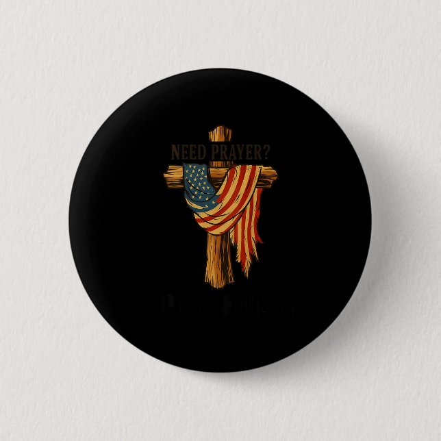 Christlicher Jesus Tippe mir auf die Schulter Kreu Button (Vorderseite)