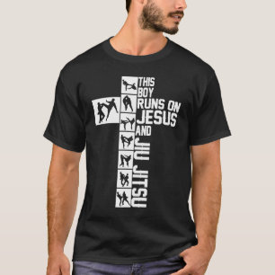 christlicher Jiu jitsu dieser Junge läuft auf Jesu T-Shirt