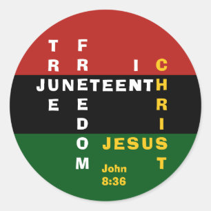 Christlicher JUNETEENTH Classic Round Sticker