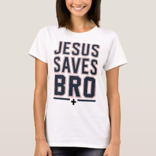 Christlicher Junge Jesus rettet Bro Christus König T-Shirt