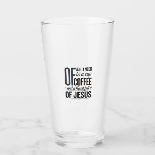Christlicher Kaffee Jesus Zitat Vintage-Shirt-Desi Glas