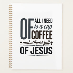 Christlicher Kaffee Jesus Zitat Vintage-Shirt-Desi Planer