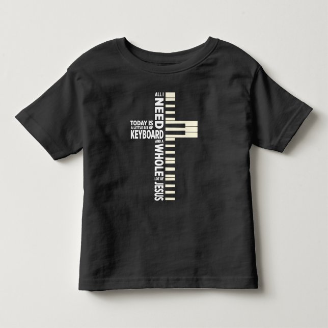 Christlicher Keyboard-Musiker Jesus Lover Band Kleinkind T-shirt (Vorderseite)