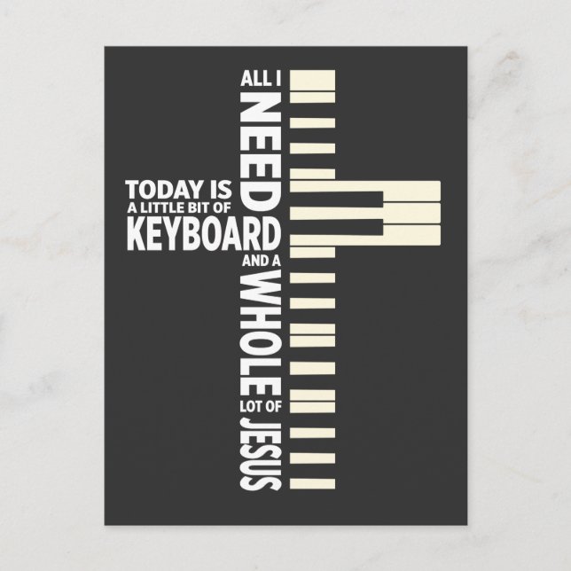 Christlicher Keyboard-Musiker Jesus Lover Band Postkarte (Vorderseite)