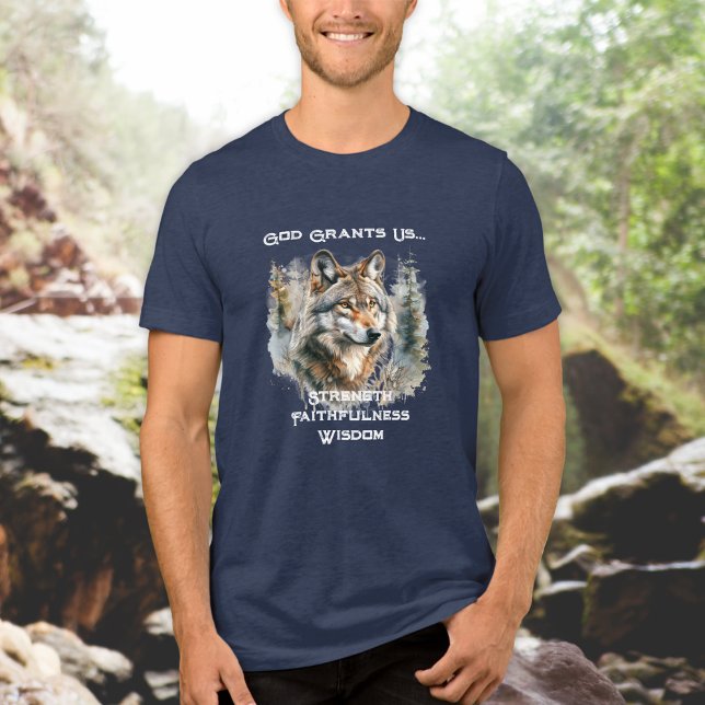 Christlicher Kraftwolf Tri-Blend Shirt (Von Creator hochgeladen)