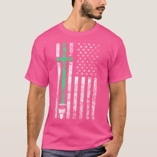 Christlicher Landwirt Patriotische Amerikanische F T-Shirt
