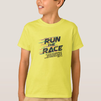 Christlicher Lauf das Rennen-Shirt für Kinder T-Shirt