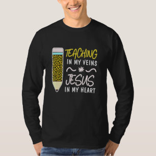 Christlicher Lehrer, der in meinen Adern Jesus in T-Shirt
