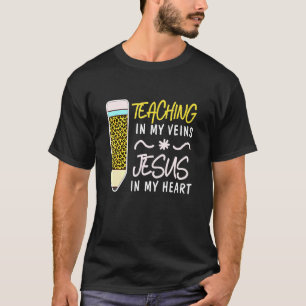 Christlicher Lehrer, der in meinen Adern Jesus in T-Shirt