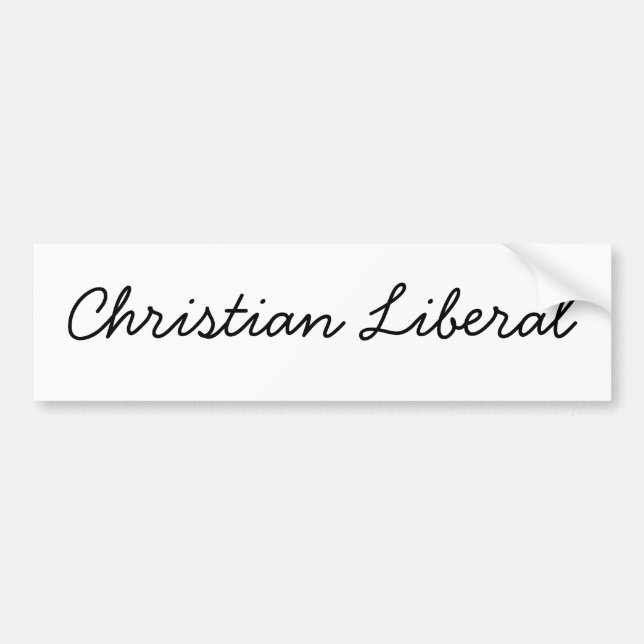 Christlicher Liberaler Autoaufkleber (Vorne)
