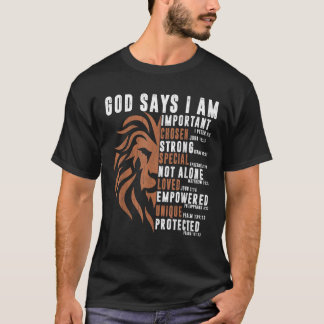 Christlicher Löwengott sagt, ich bin Menschen, du T-Shirt