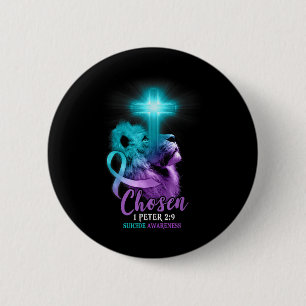 Christlicher Löwenkreuz Religiöse Bibelverse Selbs Button
