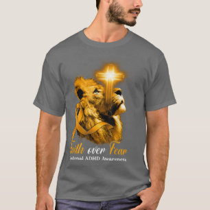 Christlicher Löwenkreuzgedanken über die Angst Nat T-Shirt