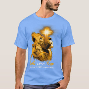 Christlicher Löwenkreuzgedanken über die Angst Nat T-Shirt