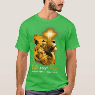 Christlicher Löwenkreuzgedanken über die Angst Nat T-Shirt