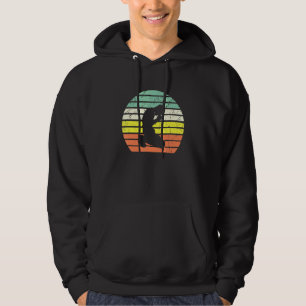 Christlicher Mann betet Silhouette Religiöse Retro Hoodie