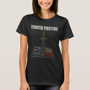 Christlicher Minister Wortwolke Jugendpastor Appre T-Shirt