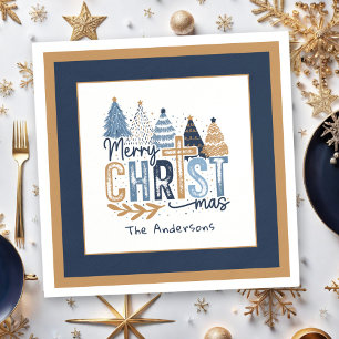 Christlicher Name des Blauen Baumes der Navy Moder Serviette