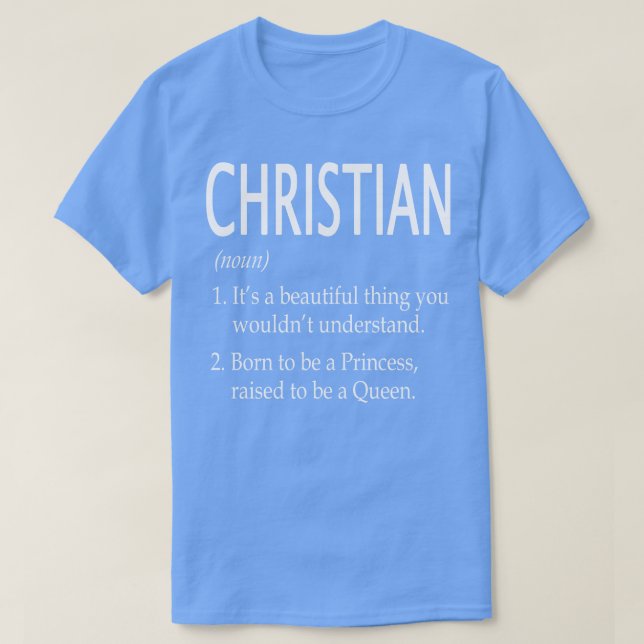 Christlicher Name Geschenk 124 T-Shirt (Design vorne)