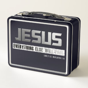 Christlicher Name JESUS Alles, was andere ersticke Metall Brotdose