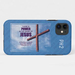 Christlicher NAME JESUS Cross Philippinen 2:9-11 Case-Mate iPhone Hülle