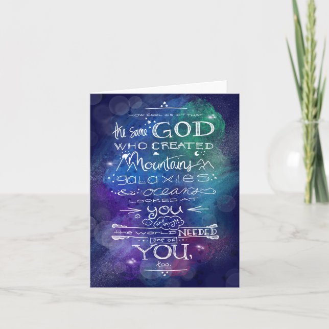 Christlicher Notecard Kara Geschenkidee Gott Liebe Karte (Vorderseite)