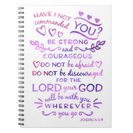 Christlicher Notizbuch-Joshua-1:9 BibelScripture Notizblock