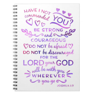 Christlicher Notizbuch-Joshua-1:9 BibelScripture Notizblock