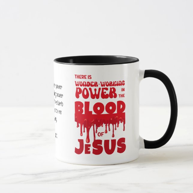 Christlicher OsterPOWER IM BLUT VON JESUS Tasse (Rechts)
